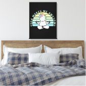 Grappig schattige eenhoorn die yoga doet. canvas afdruk (Insitu (Slaapkamer))