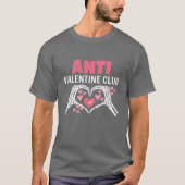 Grappig Schattige Eenzame Hart Anti Valentijnsdag  T-shirt (Voorkant)