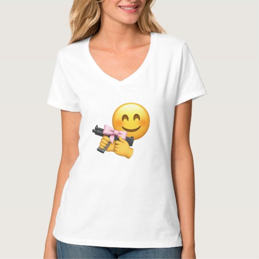Grappig, Schattige, emoji T-shirt (Voorkant)