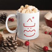 Grappig Schattige Emoticon Santa Geek Nerd Hot Cac Koffiemok