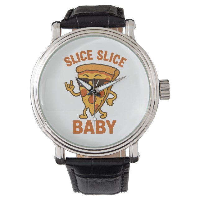 Grappig Schattige eten Cartoon Horloge (Voorkant)