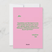 Grappig Schattige Frog Afstuderen Wenskaart Feestdagenkaart (Achterkant)