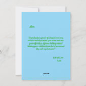 Grappig Schattige Frog Afstuderen Wenskaart Feestdagenkaart (Achterkant)