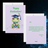 Grappig Schattige Frog Afstuderen Wenskaart Feestdagenkaart