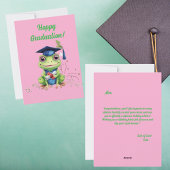 Grappig Schattige Frog Afstuderen Wenskaart Feestdagenkaart