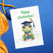 Grappig Schattige Frog Afstuderen Wenskaart Feestdagenkaart