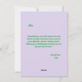 Grappig Schattige Frog Afstuderen Wenskaart Feestdagenkaart (Achterkant)