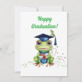 Grappig Schattige Frog Afstuderen Wenskaart Feestdagenkaart (Voorkant)