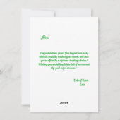 Grappig Schattige Frog Afstuderen Wenskaart Feestdagenkaart (Achterkant)