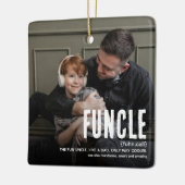 Grappig Schattige FUNCLE 2 Foto Uncle Christmas Keramisch Ornament (Links)