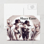Grappig Schattige gangster paasschaap Briefkaart (Voorkant / Achterkant)