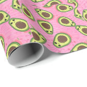 Grappig Schattige Gekke avocado guac hipster roze Cadeaupapier (Rol Hoek)