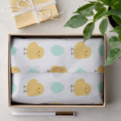 Grappig schattige gele eierschildering. tissuepapier (Geschenk)