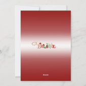 Grappig Schattige GELOVEN Typografie Foto Feestdagenkaart (Achterkant)