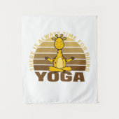 Grappig schattige giraffe die yoga doet. wandkleed (Voorkant)