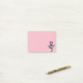 Grappig Schattige Giraffe Glass Pink Bubble Gum Post-it® Notes (Op bureau)