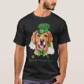 Grappig Schattige Golden Retriever Gold St. Patric T-shirt (Voorkant)