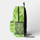 Grappig Schattige Green King en Queen Frog Bedrukte Rugzak (Rechts)