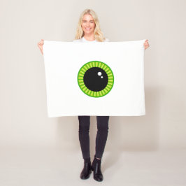 Grappig Schattige Grote Groene Oogbal Fleece Deken