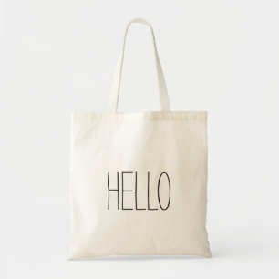 Grappig schattige hallo slogan tote bag