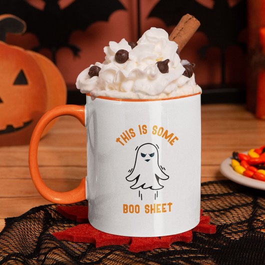 Grappig Schattige Halloween Boo Sheet Ghost Mok