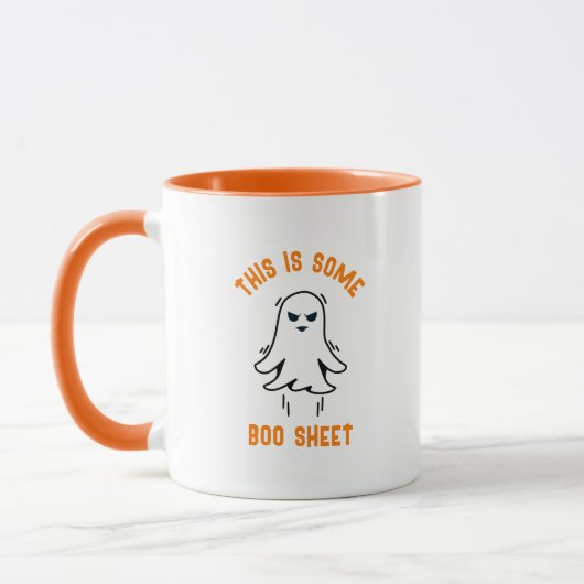 Grappig Schattige Halloween Boo Sheet Ghost Mok (Links)
