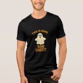 Grappig Schattige Halloween Boo Sheet Ghost Tri-Blend Shirt (Voorkant)