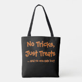 Grappig Schattige Halloween Quote Geen Tricks Gewo Tote Bag (Achterkant)