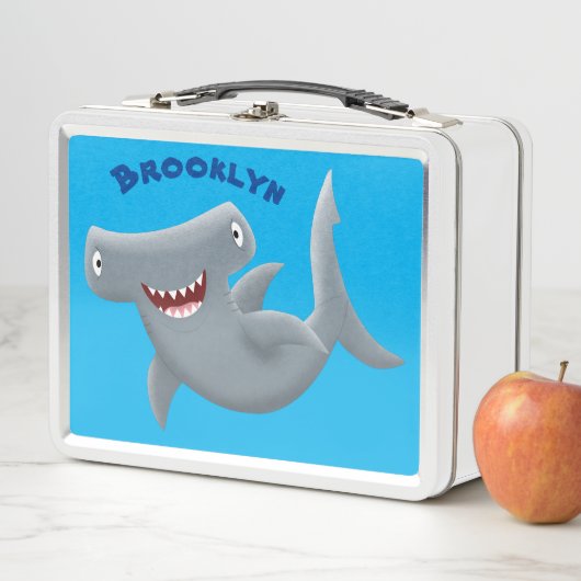 Grappig schattige Hammerhead-cartoon (In situ)