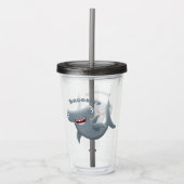 Grappig schattige Hammerhead-cartoon Acryl Drinkbeker (Voorkant)