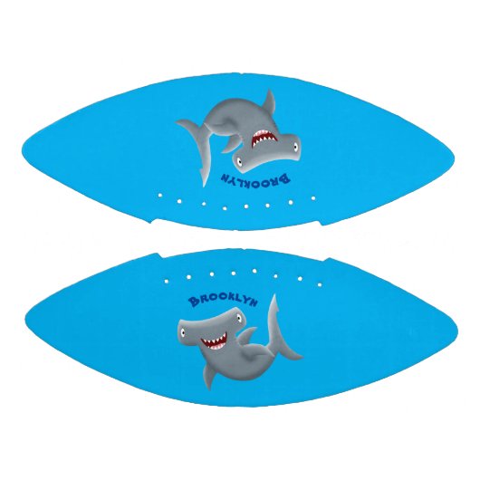 Grappig schattige Hammerhead-cartoon American Football (Panelen)