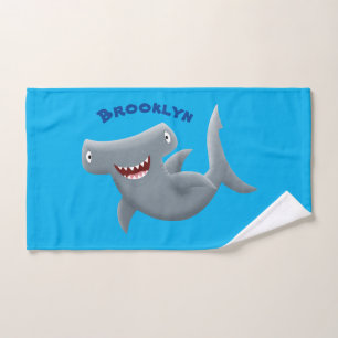 Grappig schattige Hammerhead-cartoon Bad Handdoek