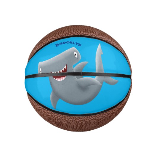 Grappig schattige Hammerhead-cartoon Basketbal (Voorkant)