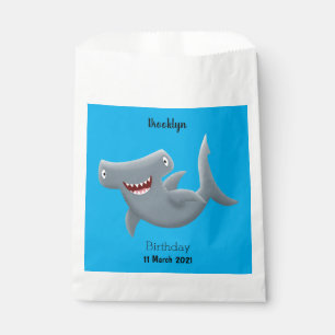 Grappig schattige Hammerhead-cartoon Bedankzakje