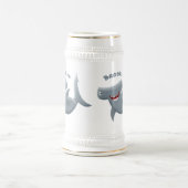 Grappig schattige Hammerhead-cartoon Bierpul (Center)