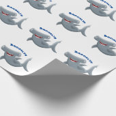 Grappig schattige Hammerhead-cartoon Cadeaupapier (Hoek)
