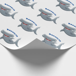 Grappig schattige Hammerhead-cartoon Cadeaupapier