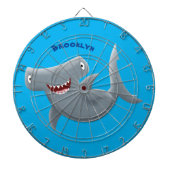 Grappig schattige Hammerhead-cartoon Dartbord (Voorkant)