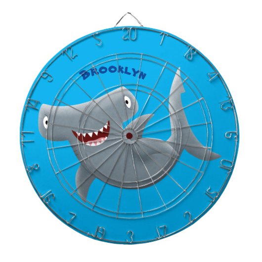 Grappig schattige Hammerhead-cartoon Dartbord (Voorkant)