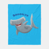 Grappig schattige Hammerhead-cartoon Fleece Deken (Voorkant)