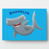 Grappig schattige Hammerhead-cartoon Fotoplaat (voorkant)