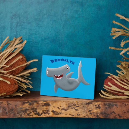 Grappig schattige Hammerhead-cartoon Fotoplaat (Zijkant)