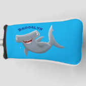 Grappig schattige Hammerhead-cartoon Golfheadcover (Voorkant)