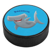 Grappig schattige Hammerhead-cartoon Hockey Puck (3/4)