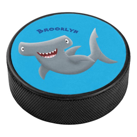 Grappig schattige Hammerhead-cartoon Hockey Puck (3/4)