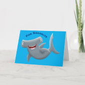 Grappig schattige Hammerhead-cartoon Kaart (Voorkant)
