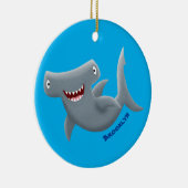 Grappig schattige Hammerhead-cartoon Keramisch Ornament (Rechts)