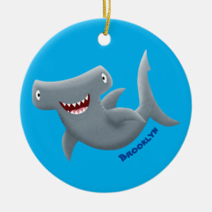 Grappig schattige Hammerhead-cartoon Keramisch Ornament
