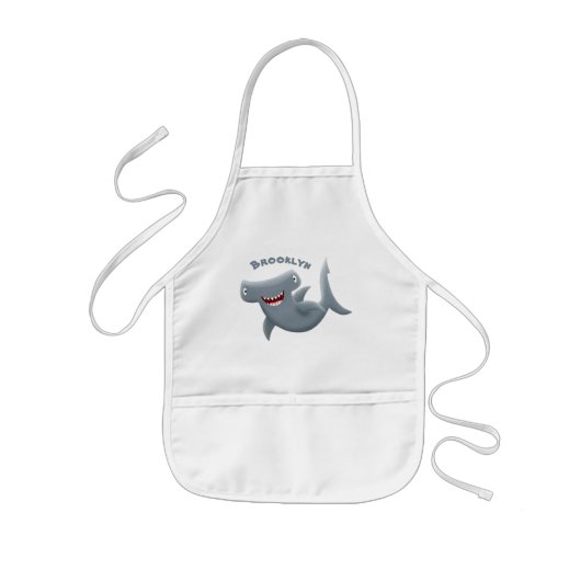 Grappig schattige Hammerhead-cartoon Kinder Schort (Voorkant)