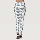 Grappig schattige Hammerhead-cartoon Leggings (Achterkant)